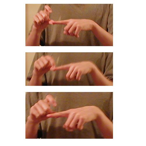 zrobić znak, drugiej ręki, palcem wskazującym, ręki Znak, środkowe palce, drugiej ręki Znak