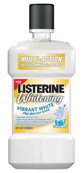 Listerine Whitening, Listerine Whitening Vibrant, moje zęby, Pre-Brush Rinse
