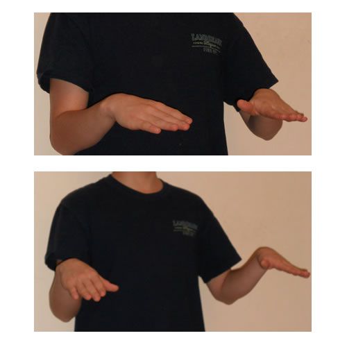 Połącz znak, jest podobny, jest podobny znaku, języka migowego, kciuk palec